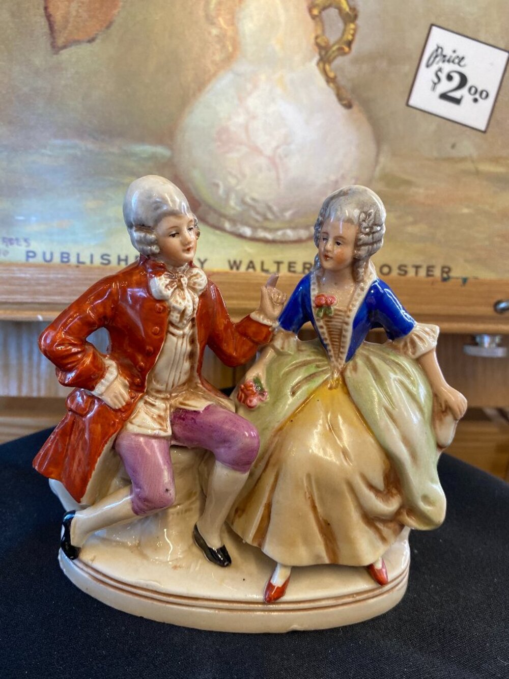 Antique German Dresden Rococo Couple Figurine Carl Scheidig Gräfenthal